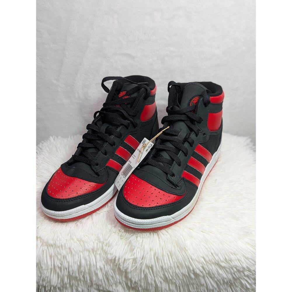 ADIDAS TOP TEN RB J BLACK RED SNEAKERS ID6728 BOY/YOUTH SIZE 7 KIDS HIGH TOP NEW